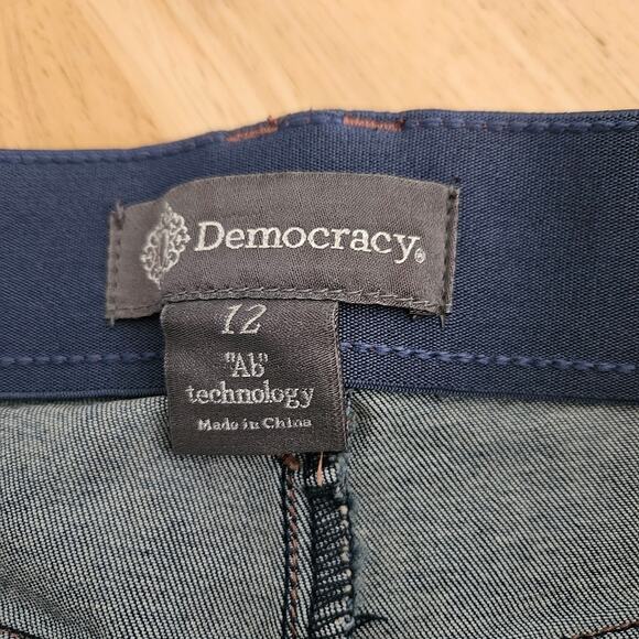 Democracy AB Tech High Waist Wide Leg Jeans Blue Sz 12 NWT - Picture 6 of 10